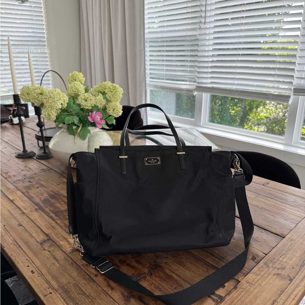 kate spade Black Baby Bag Tote with Removable Strap